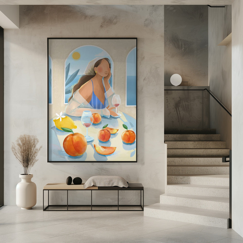 Girl with peaches | Poster