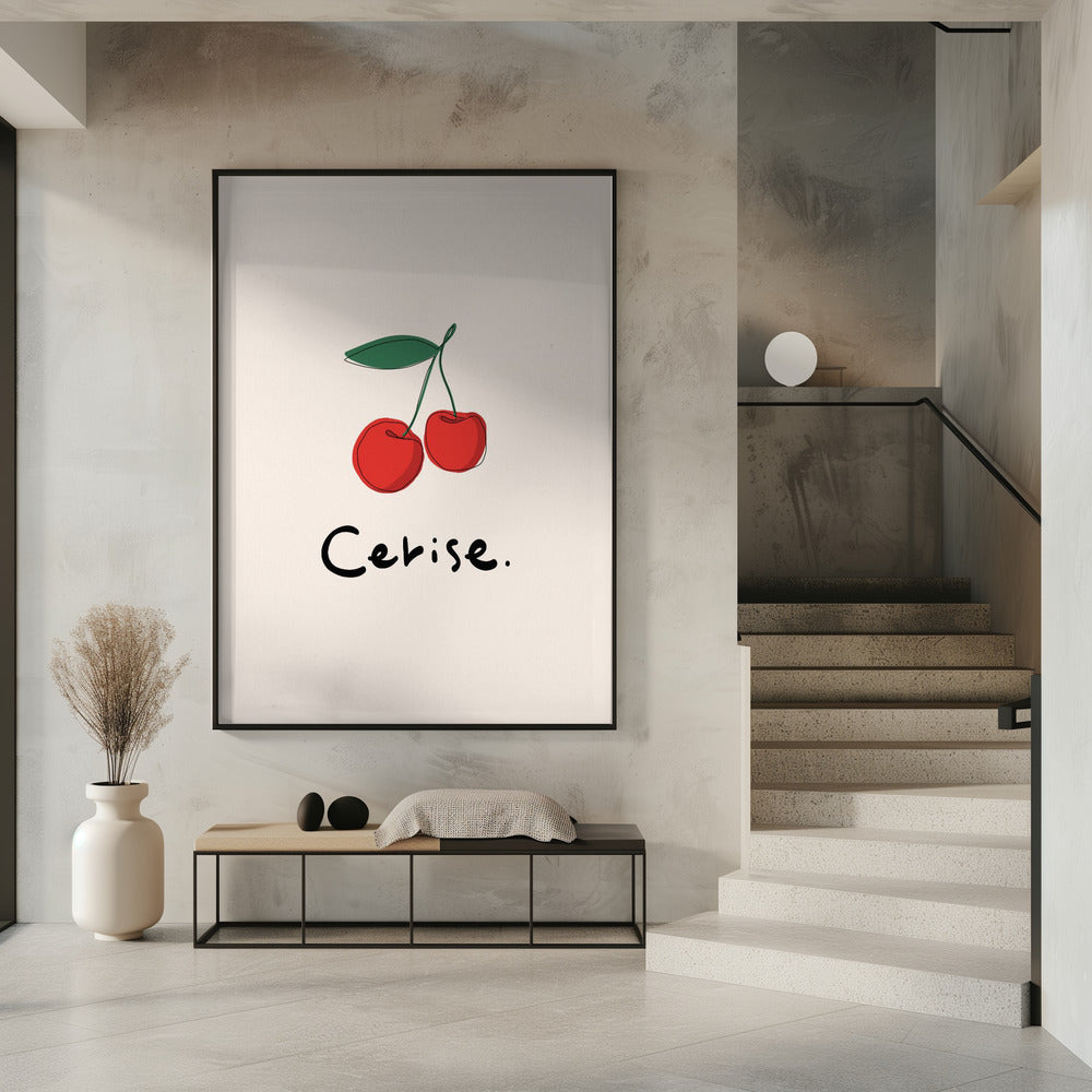 Modern French Fruits Collection "Cherry / Cerise" | Poster