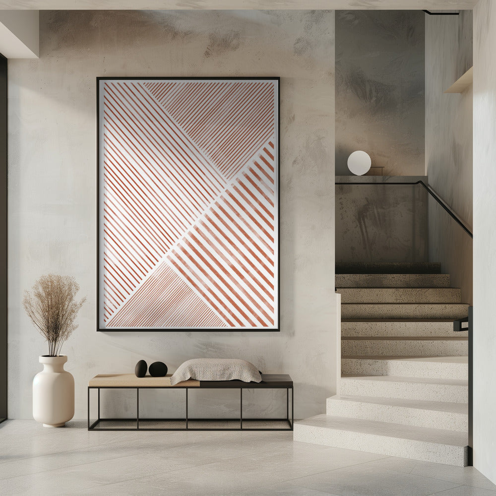 Crimson Stripes Dance | Poster