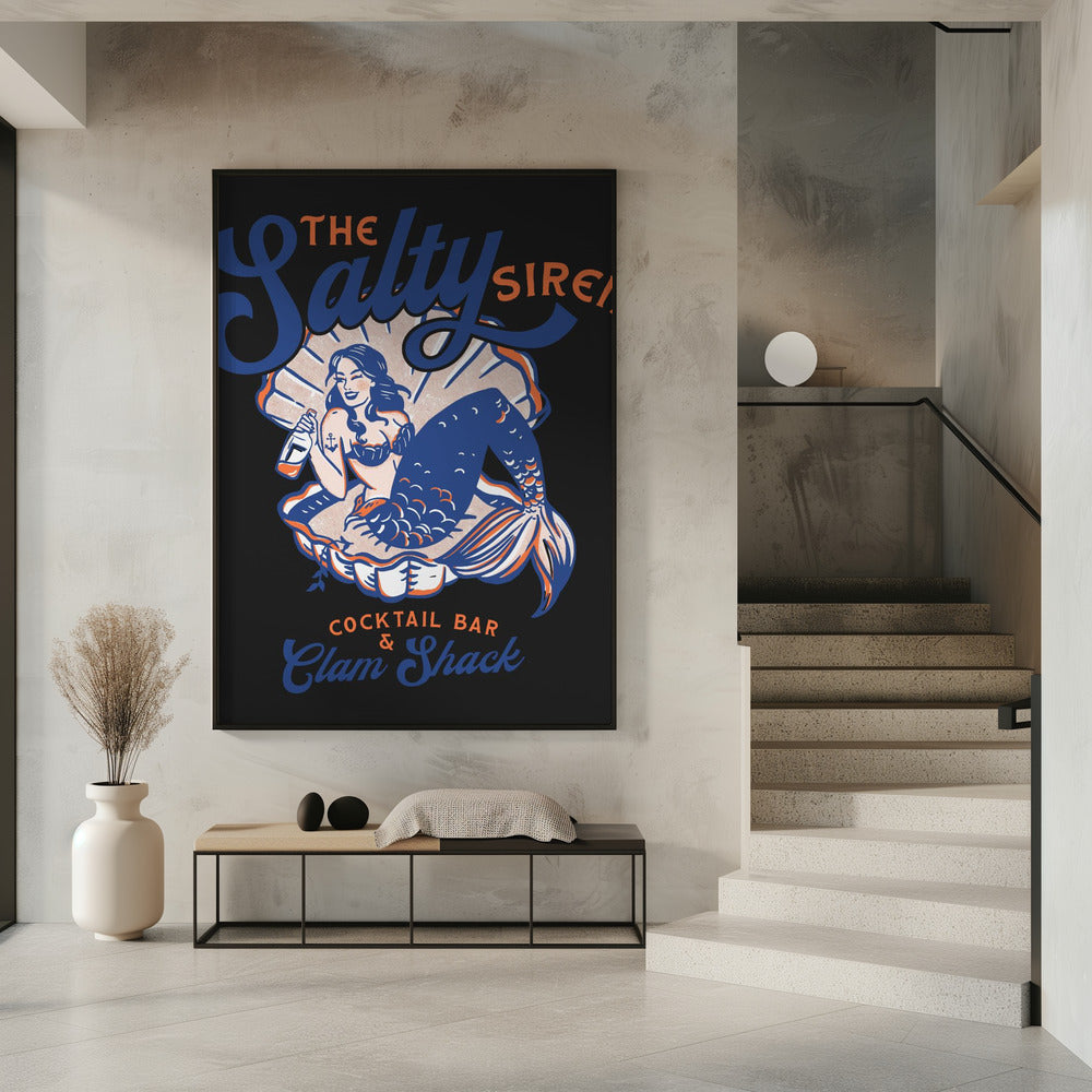Salty Siren Cocktail Bar & Clam Shack Mermaid | Poster