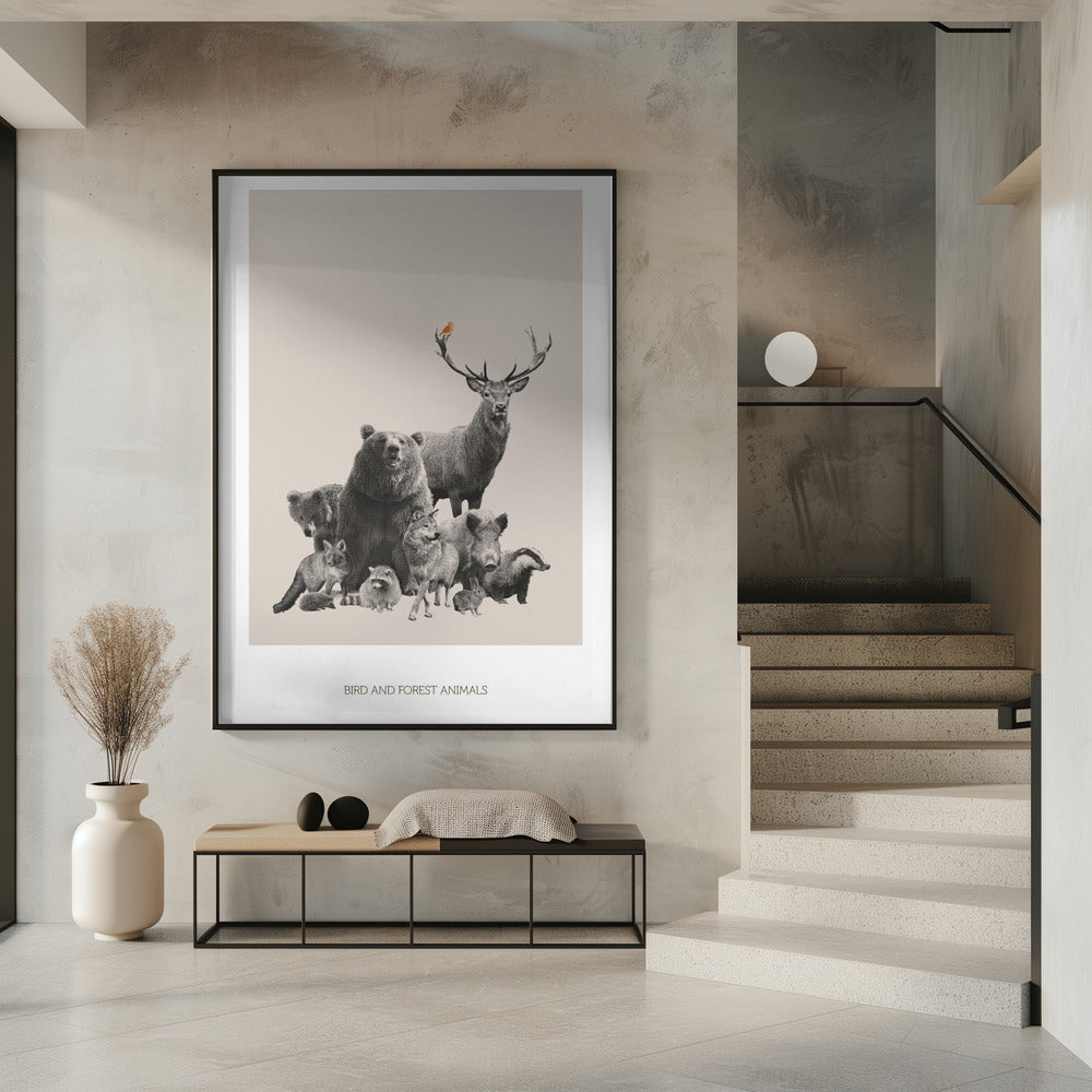 Bird and Forest Animals | Poster