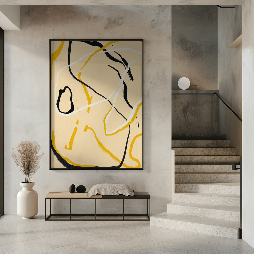 Golden Flow Lines | Poster