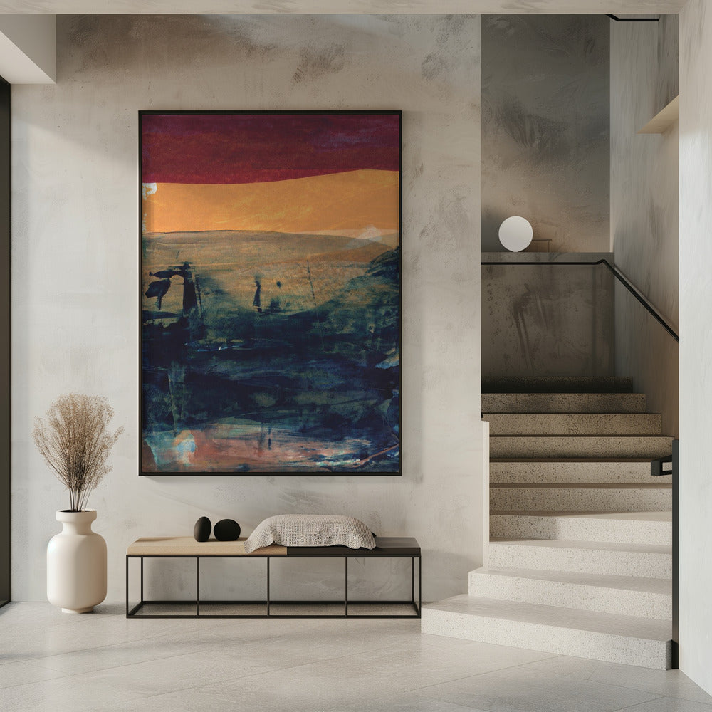 Blend Of Earthy Tones And Vibrant Teal | Poster