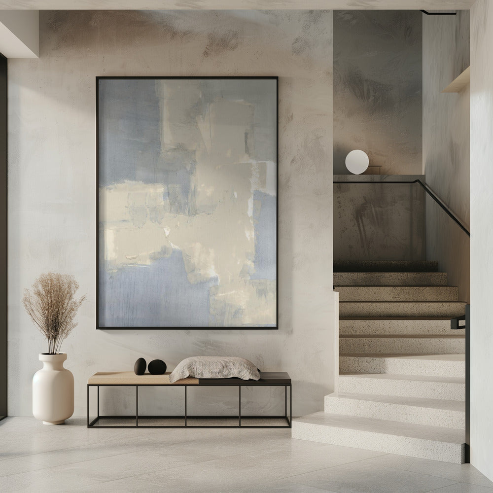 Abstract Neutral Grey and Beige Shapes 1 | Poster