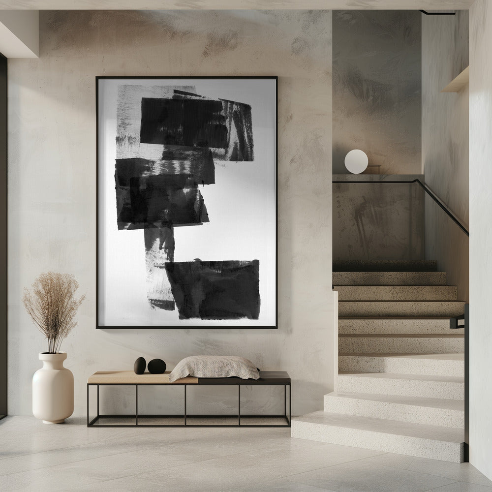 Black and White Abstract Composition No.1 | Poster