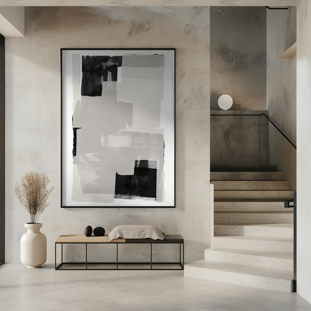 Black and White Abstract Composition No.3 | Poster