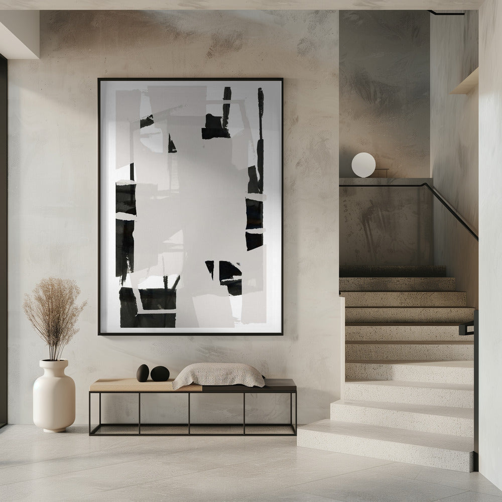 Black and White Abstract Composition No.6 | Poster