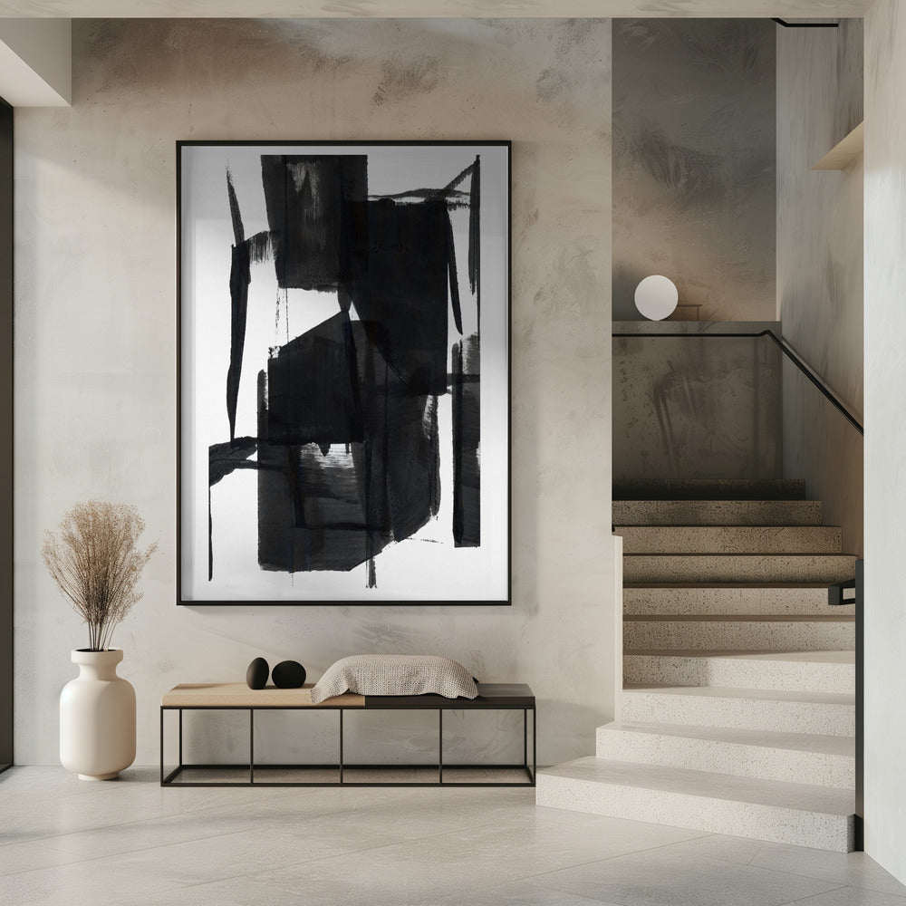 Black and White Abstract Composition No.7 | Poster