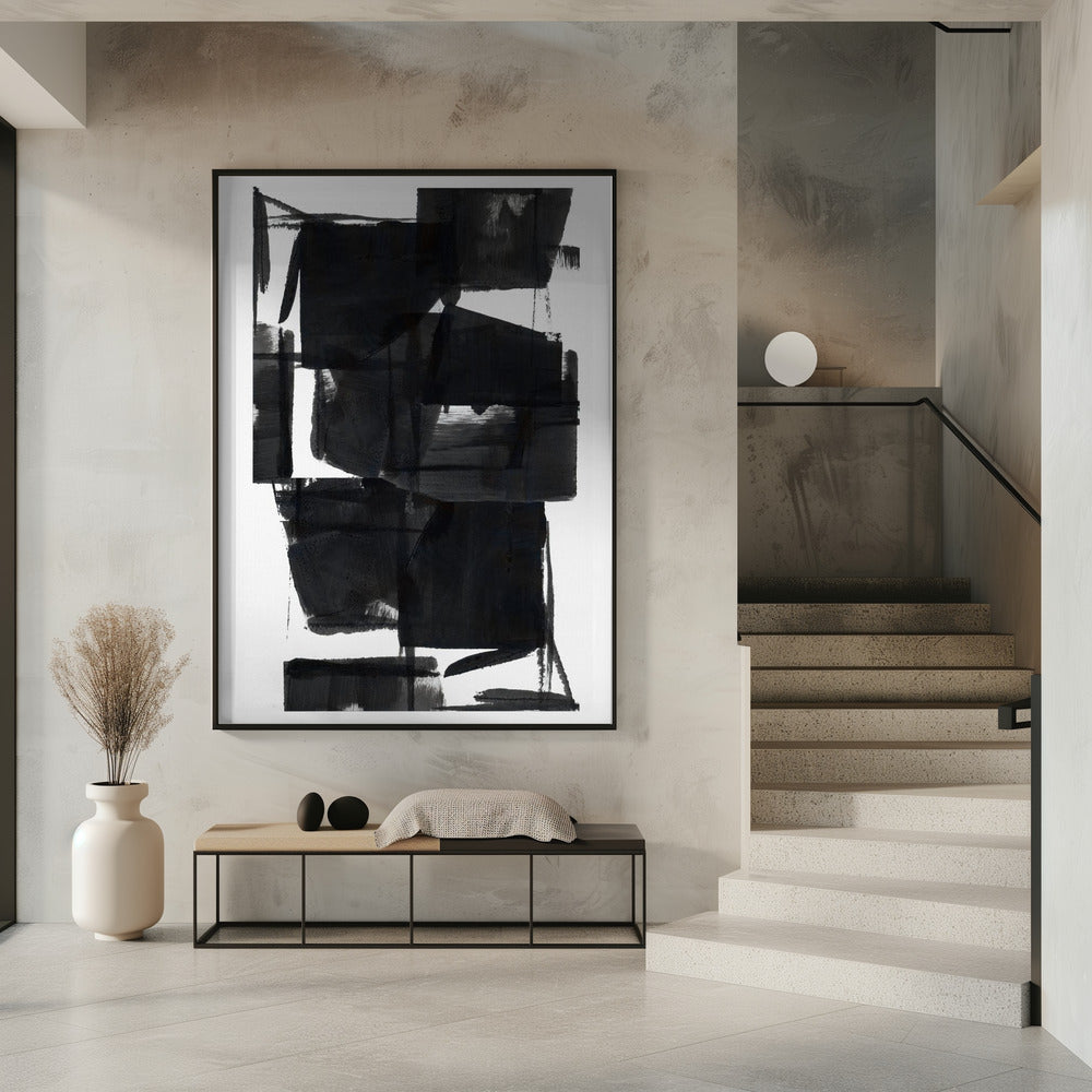 Black and White Abstract Composition No.8 | Poster