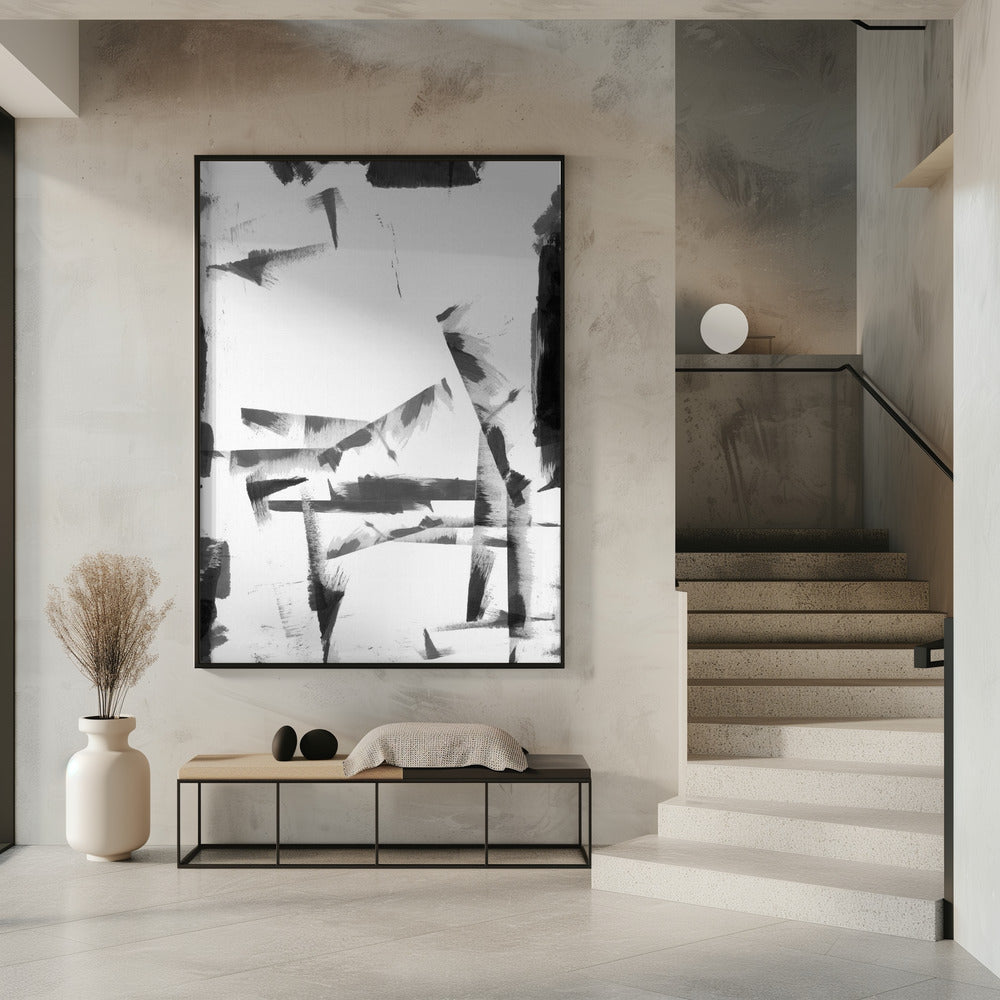Minimal Black and White Abstract 4 | Poster