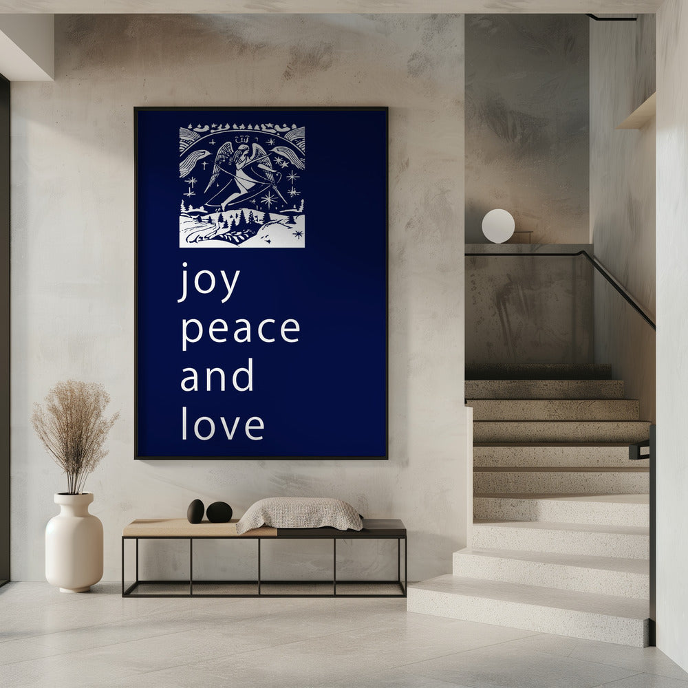 Bows and Baubles: Joy Peace and Love Christmas | Poster