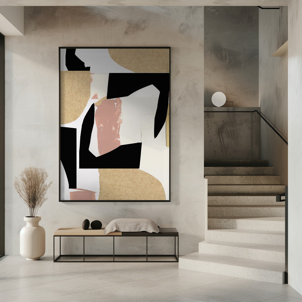 Neutral Abstract Shapes On White 2 | Poster