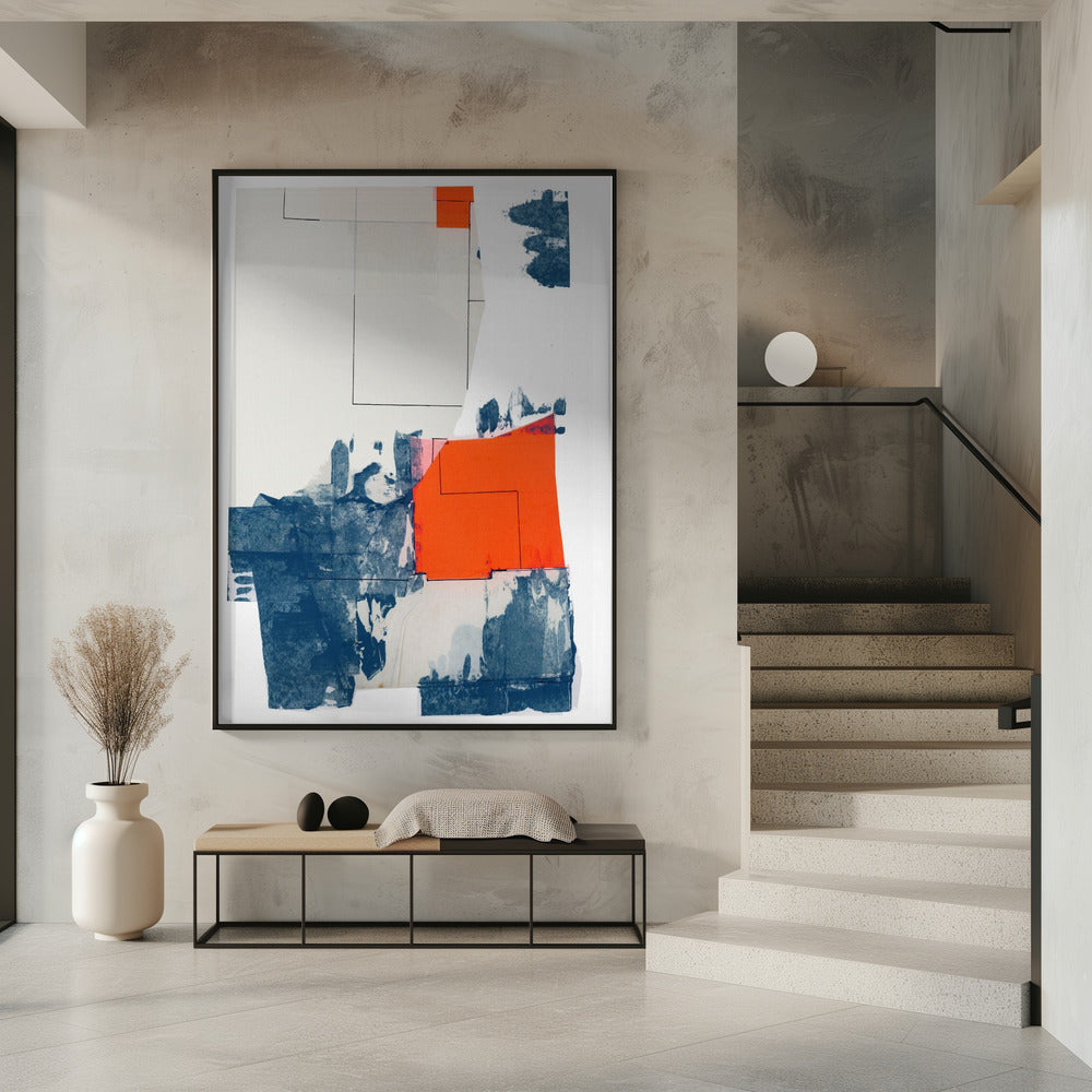 Neutral Abstract Shapes On White 3 | Poster