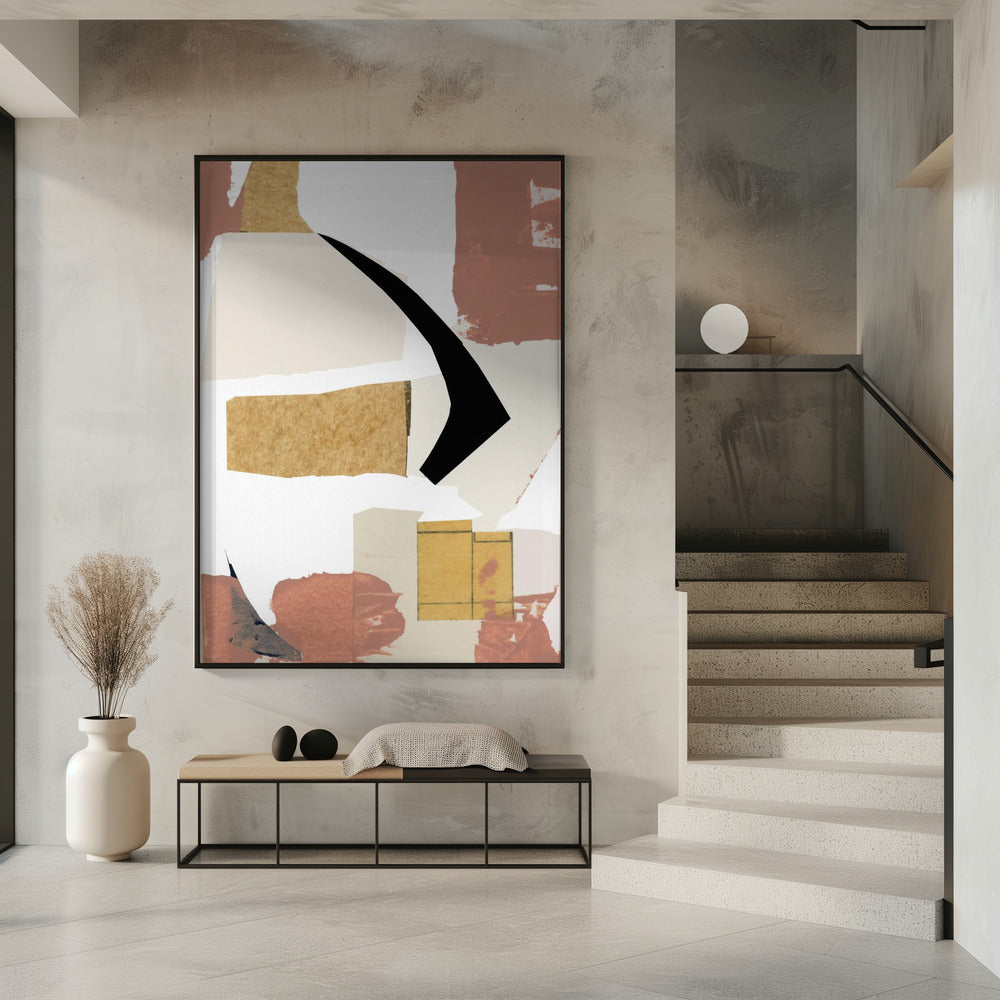 Neutral Abstract Shapes On White 1 | Poster
