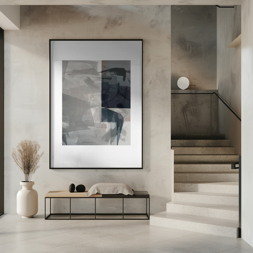 Abstract Monochrome Wash 2 | Poster