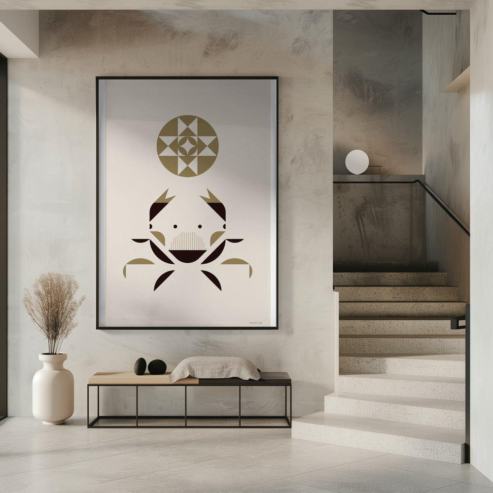 Golden Animals - Ghost Crab (White) | Poster