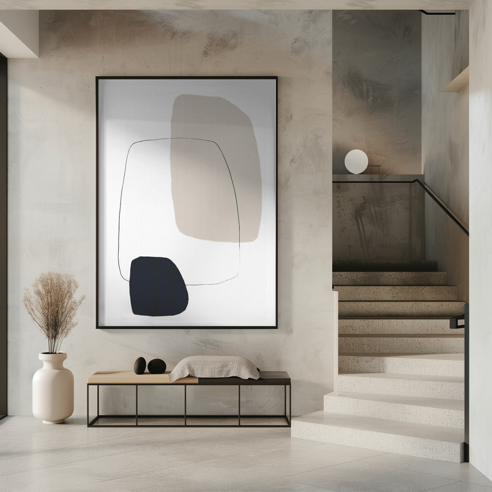 Organic Shapes In Neutral Tones | Poster