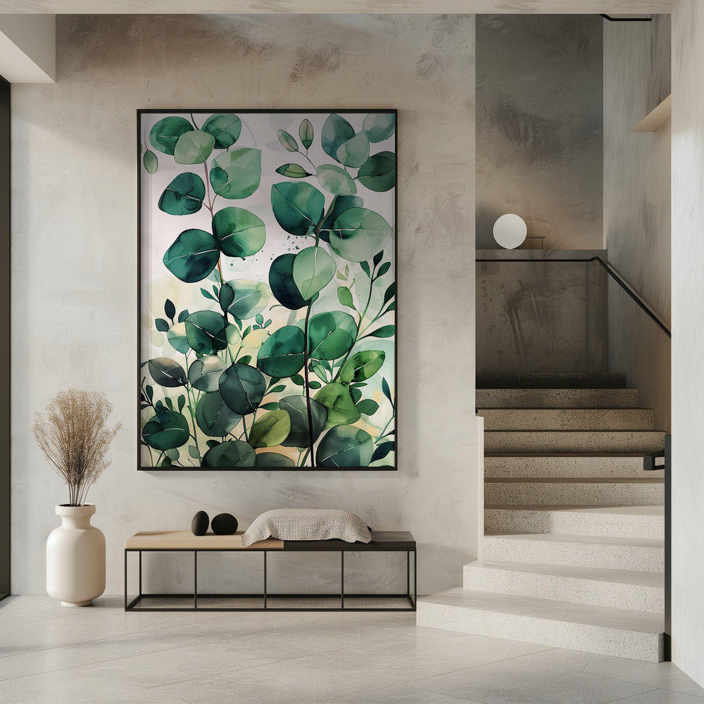 Nature Flowers and Leaves Watercolor Art (5) | Poster
