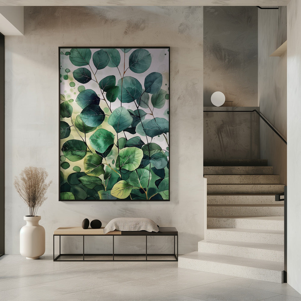 Nature Flowers and Leaves Watercolor Art (9) | Poster