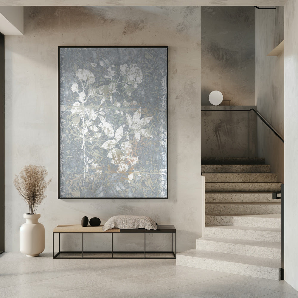 Botanical White Textured Floral 2 | Poster