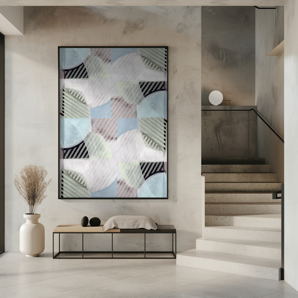 Abstract Misty Stripes 2 | Poster