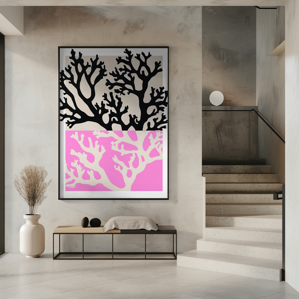 Dual Coral Silhouettes | Poster
