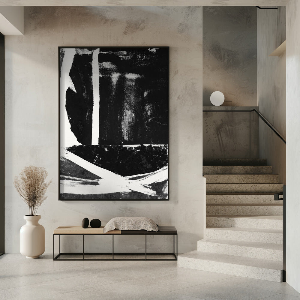 Black Ink Abstract Print | Poster