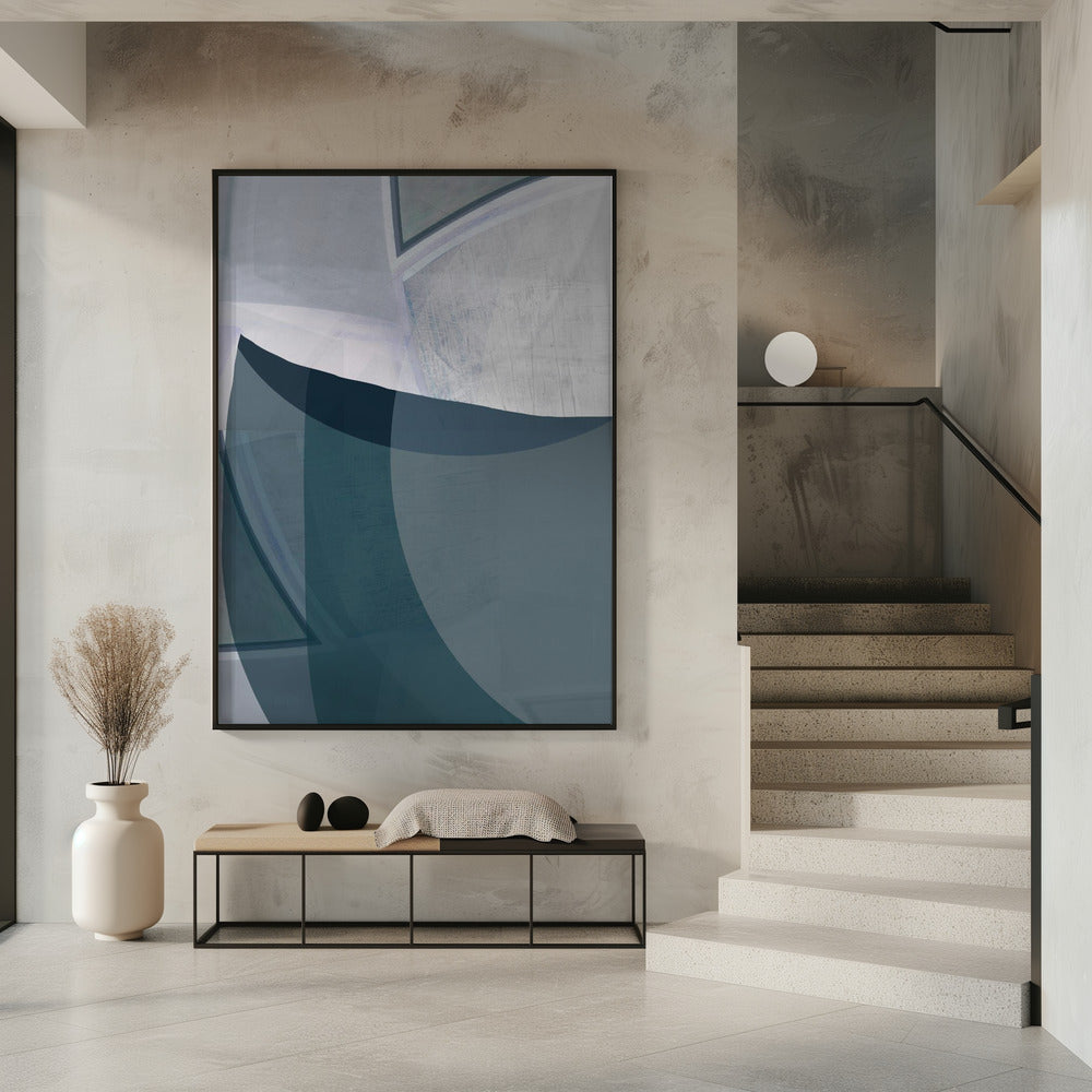 Encore Blue Abstract Print | Poster