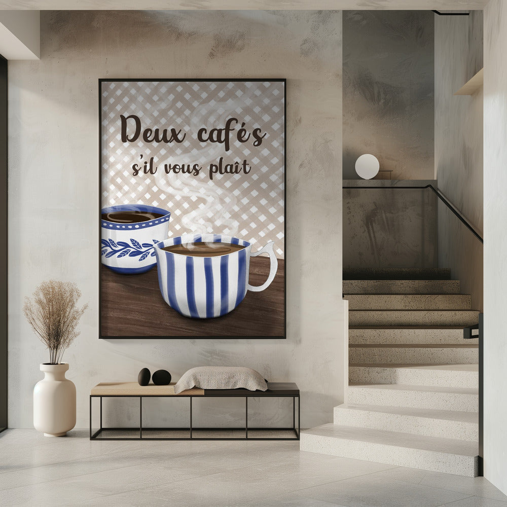Two coffees please | Poster