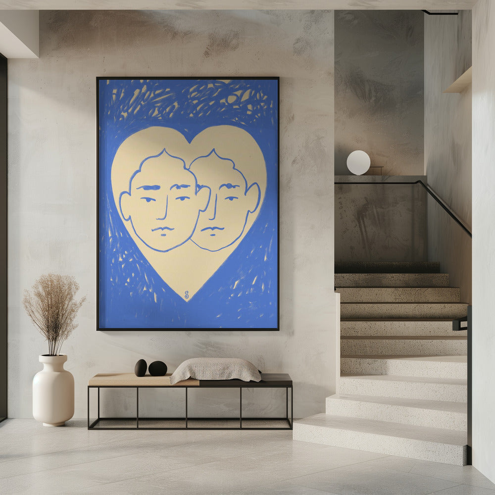 Two Abstract Faces | Poster