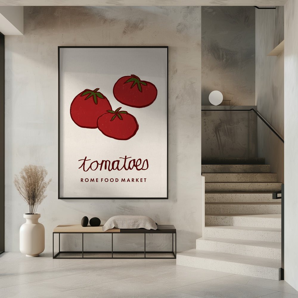 Food Art - Tomatoes Rome Food Market | Poster