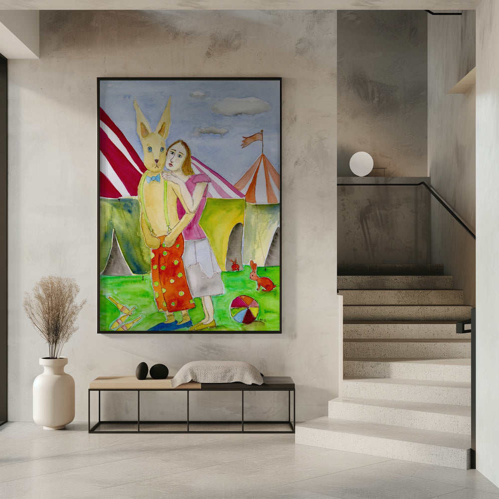 Circus Performers with Rabbits | Poster