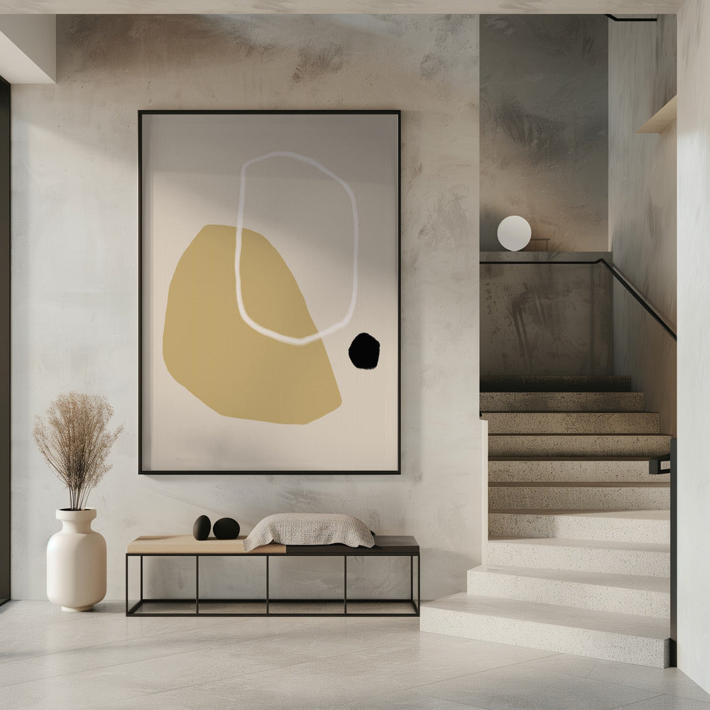 Beige and Black Geometric Shapes | Poster