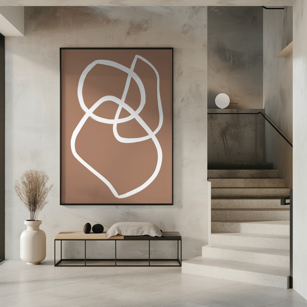 Abstract Lines Mocha | Poster