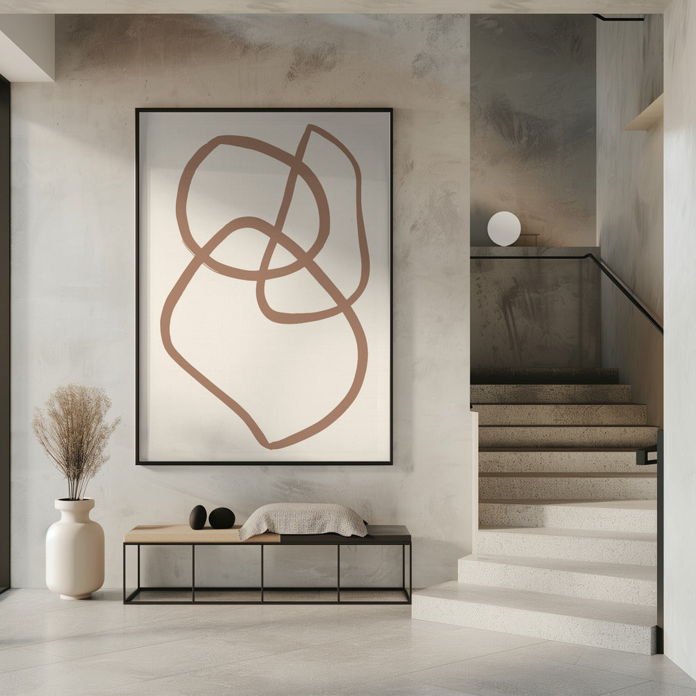 Abstract Lines Mocha 5 | Poster