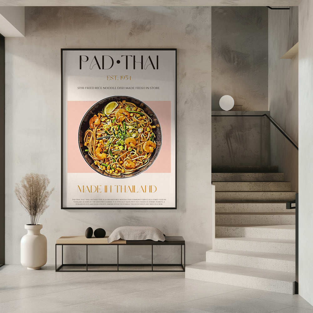 Elegant Illustration of Pad Thai | Poster
