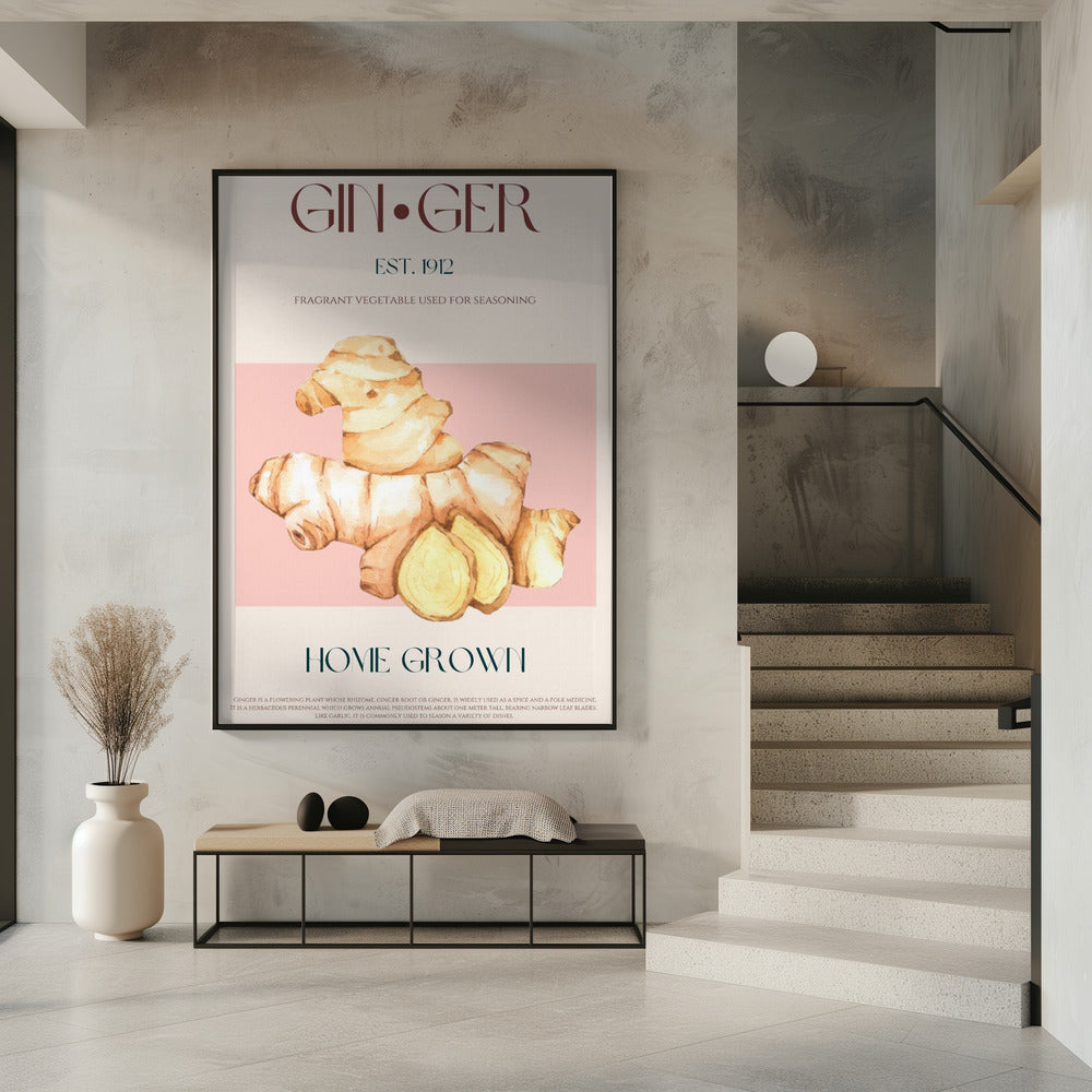Watercolor illustration Of Ginger | Poster