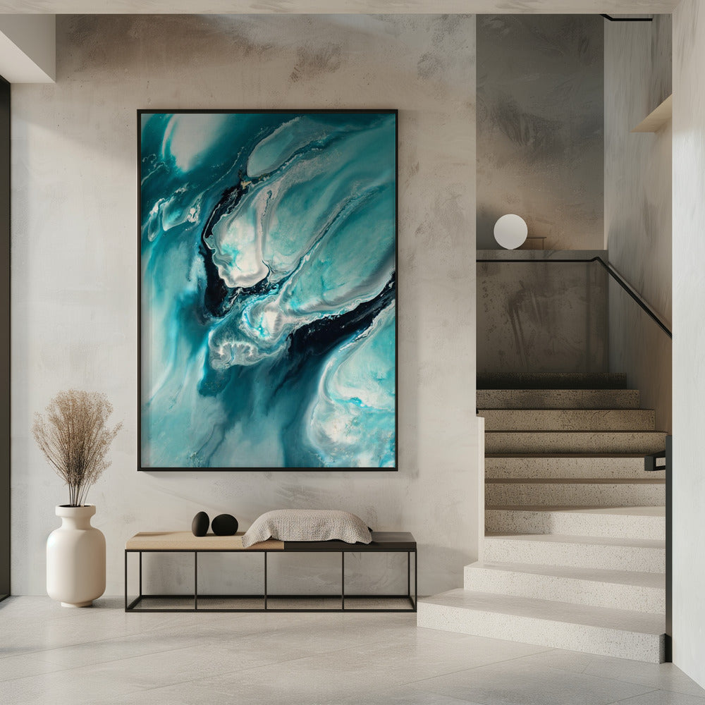 Ocean Teal Aqua Turquoise "Ocean Teal" | Poster
