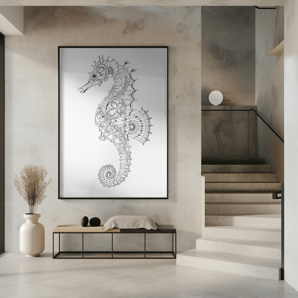 Ornate Seahorse Design | Poster