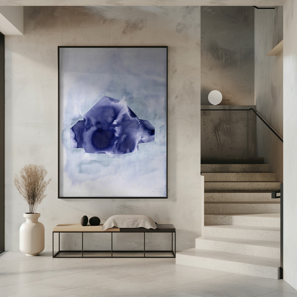 Geometric Shape in Deep Indigo | Poster