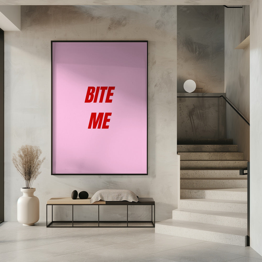 Red on Pink Boldness | Poster