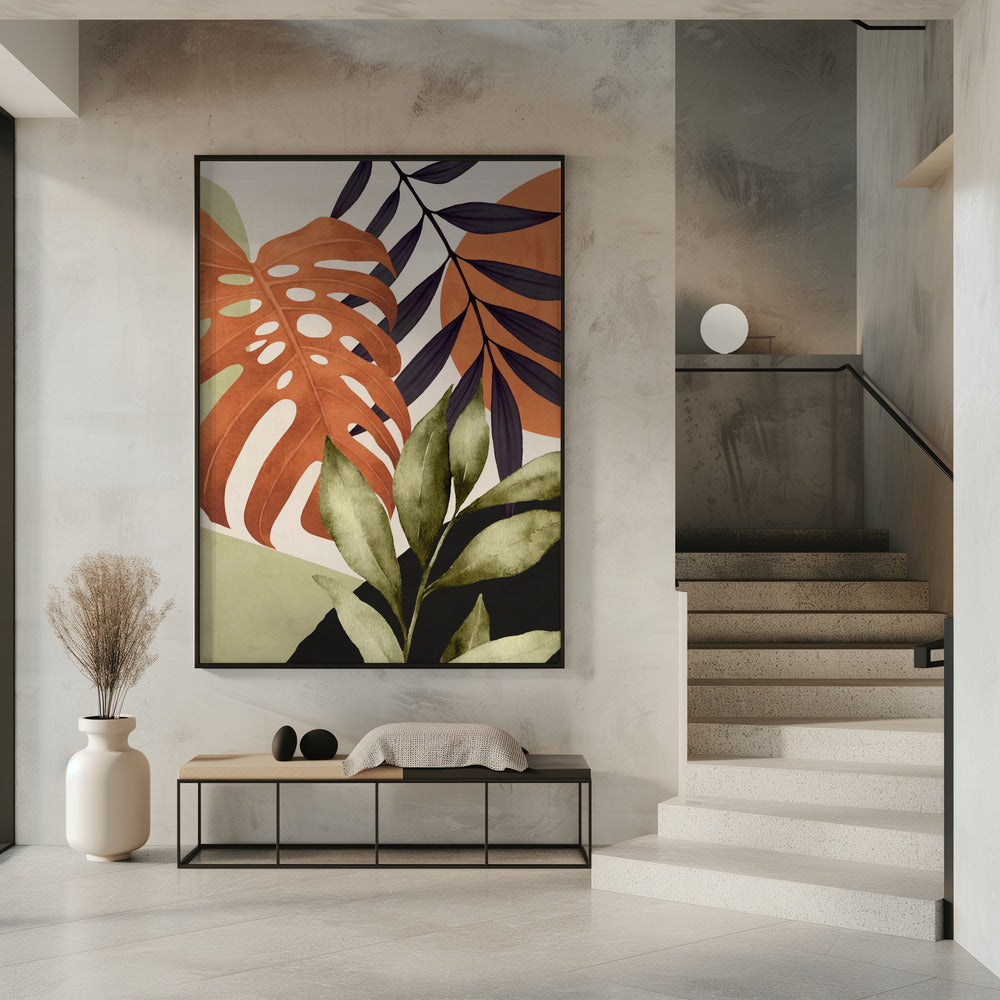 Abstract Art Tropical Leaves | Poster