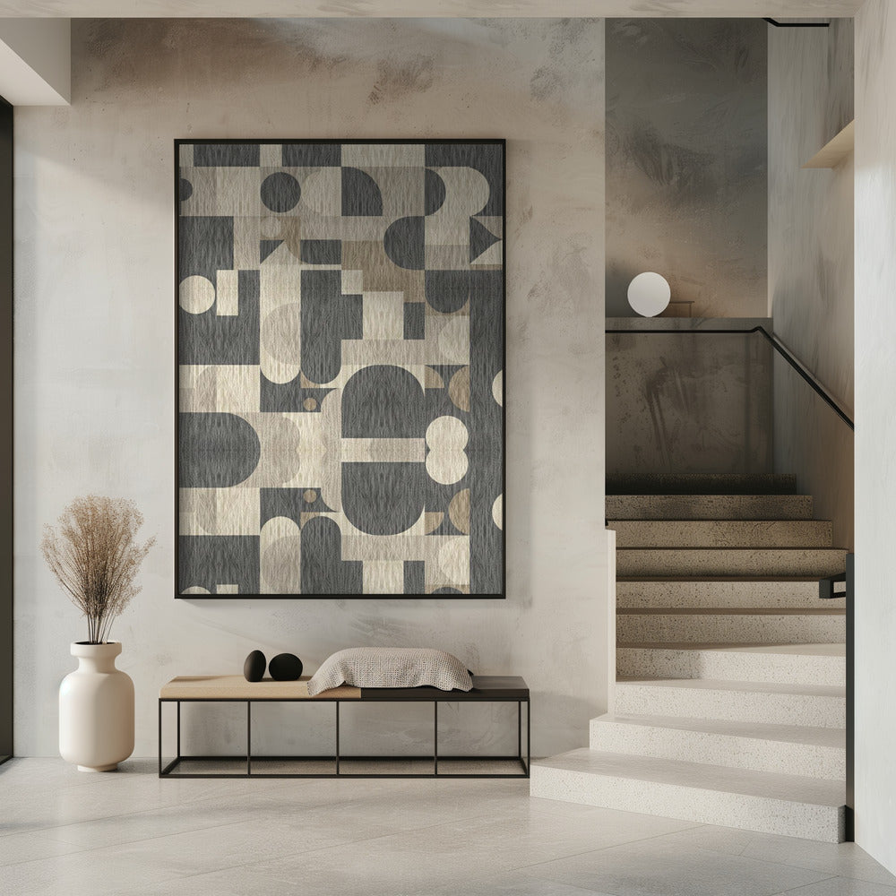 Geometric Pattern with Various Shapes | Poster