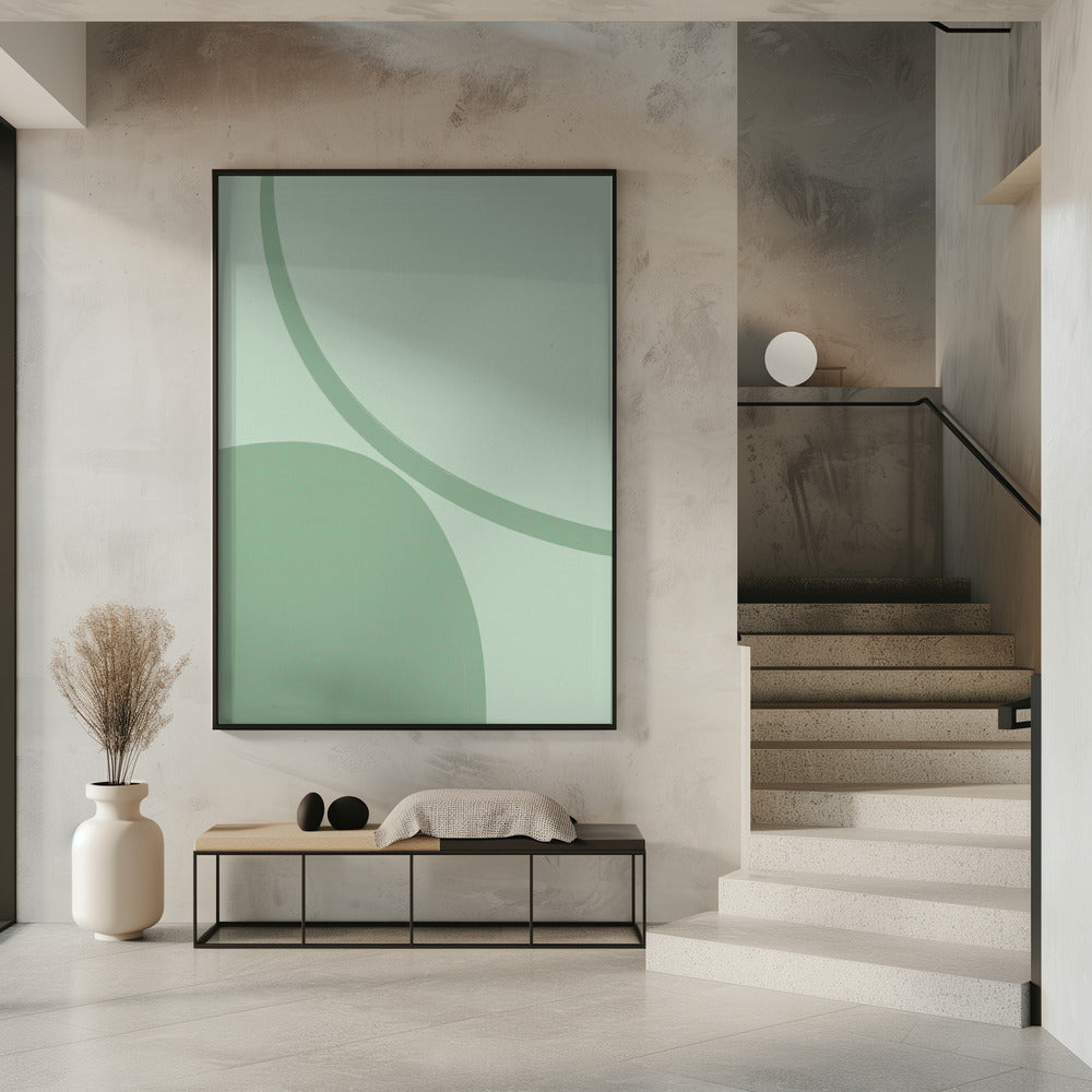 Serene Green Curves | Poster