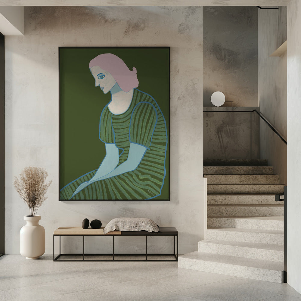 Lady sitting | Poster