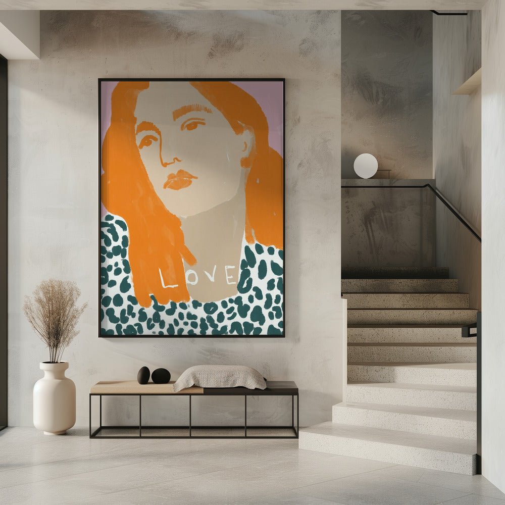 Portrait of a Woman with Orange Hair | Poster