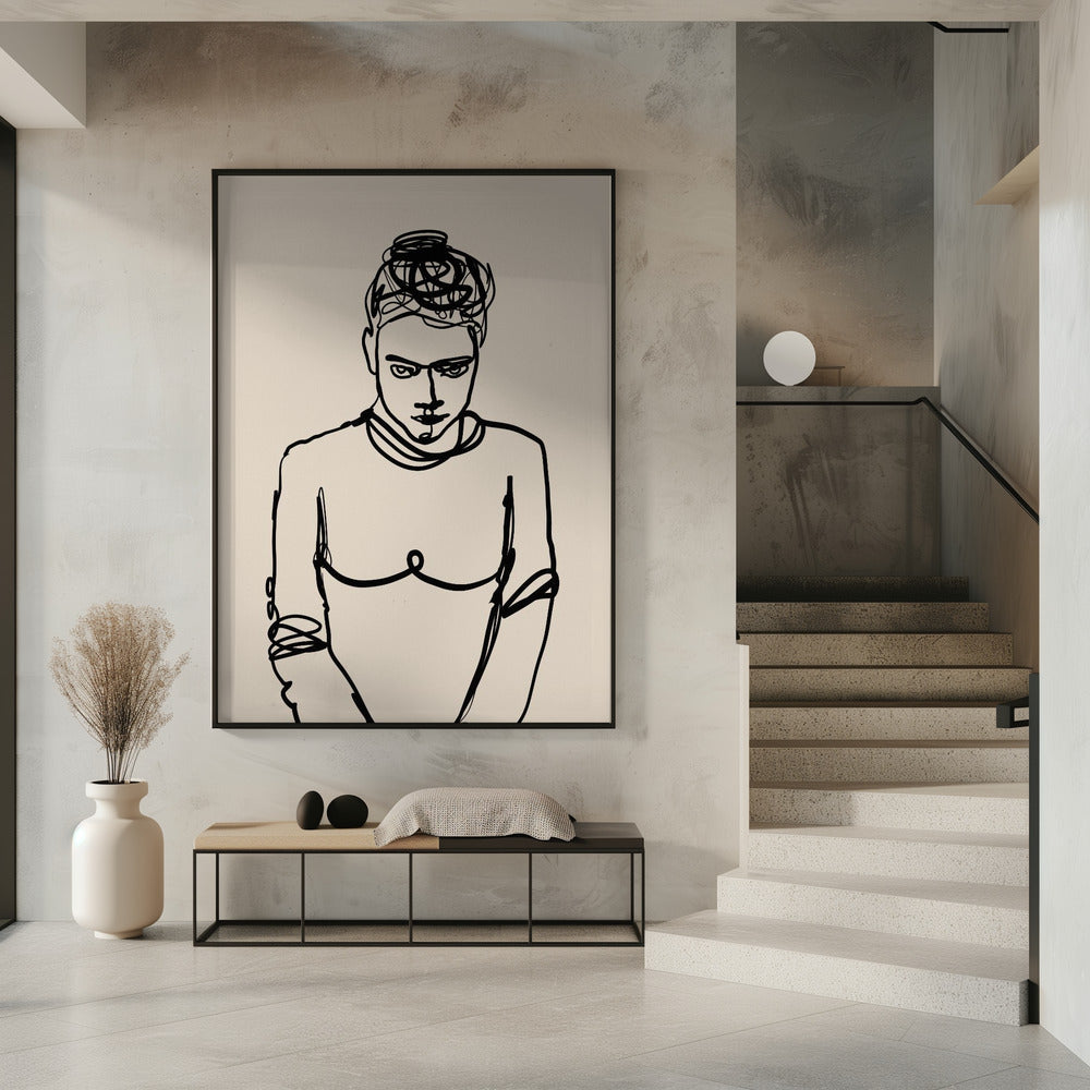 Line drawing lady | Poster