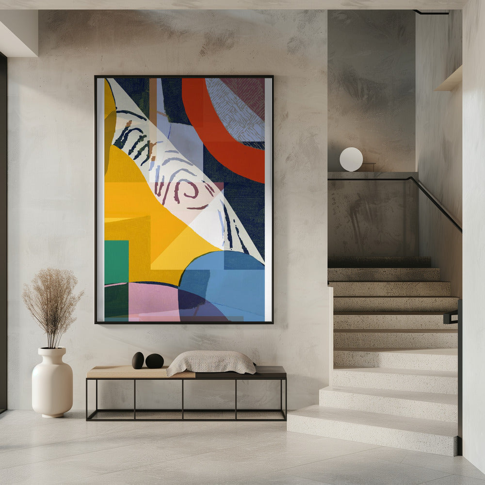Vibrant Composition Of Geometric Shapes | Poster