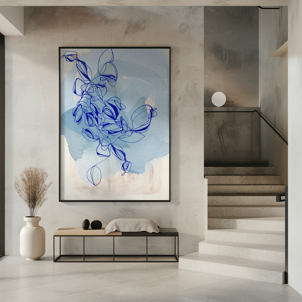 Blue Vine Elegance | Poster
