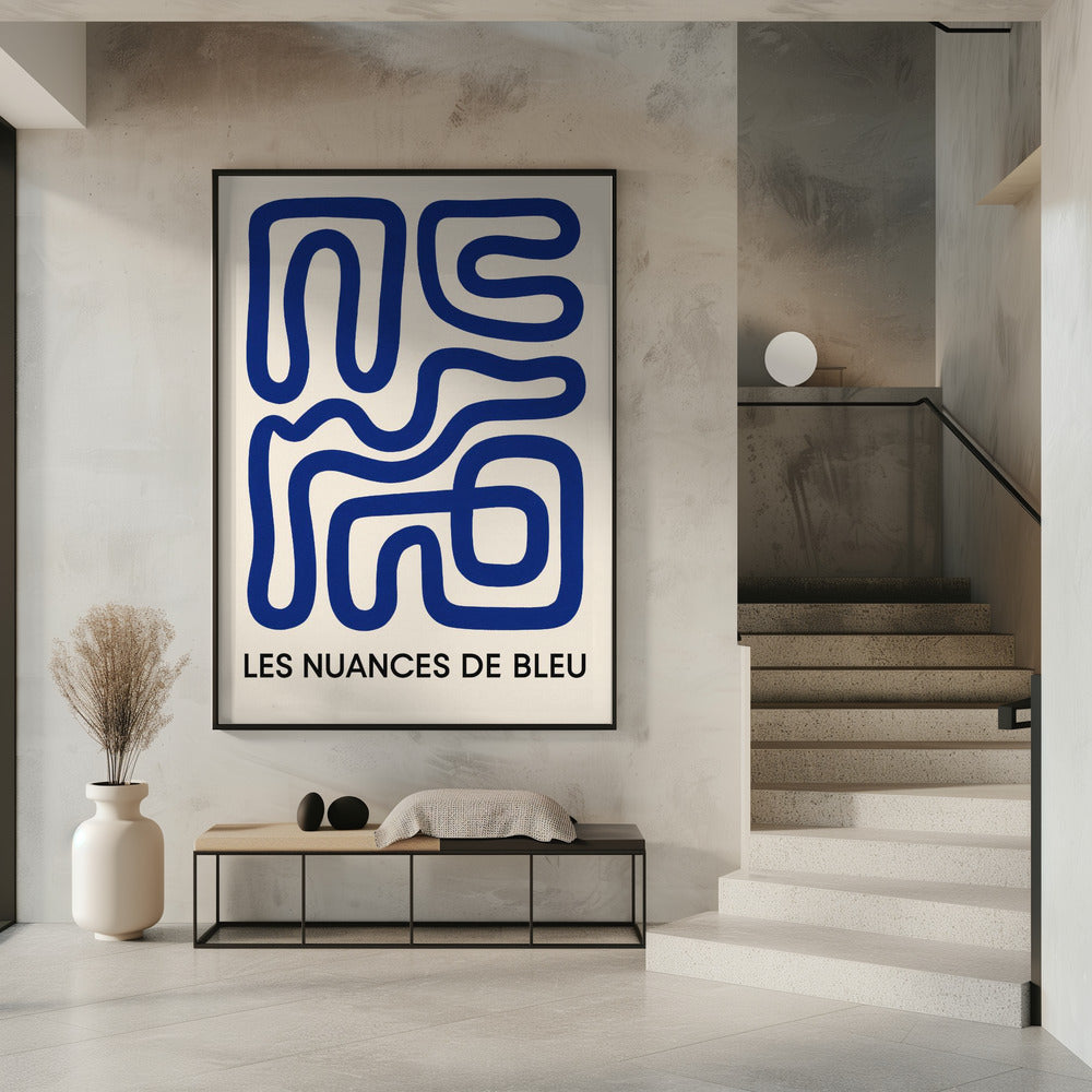 Blue Maze Flow | Poster